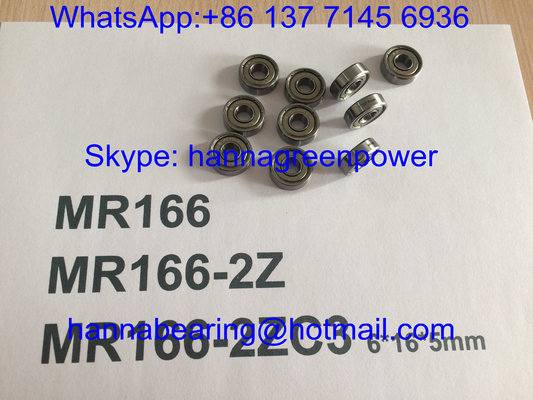 MR166ZZ / MR166-2ZC3 / MR166Z Глубокие шаровые подшипники с металлическими щитами, 6 * 16 * 5 мм