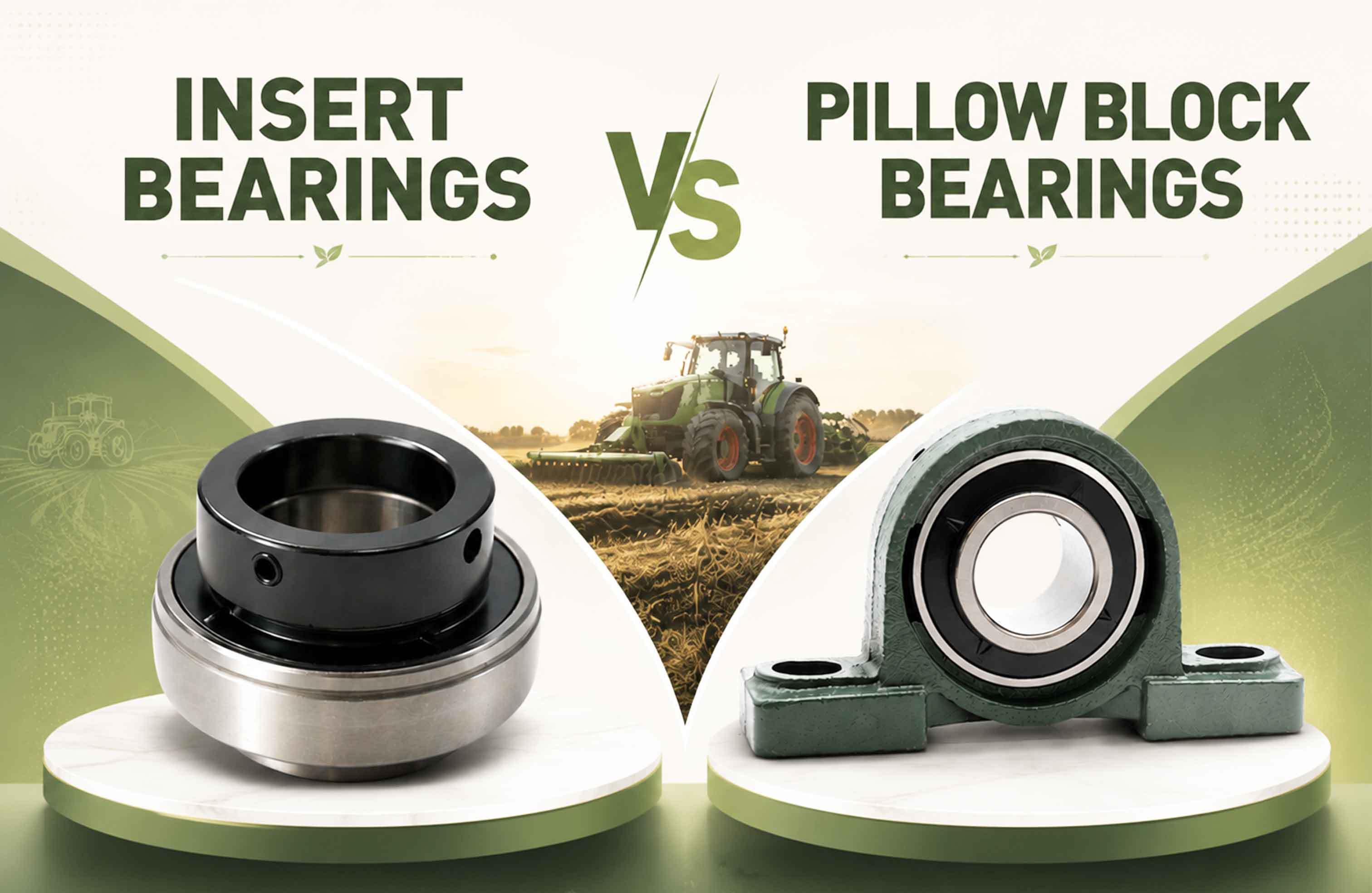 Последние блоги о компании Insert Bearings vs Pillow Block Bearings: Complete Guide for Agricultural Machinery