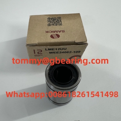 Стальной Самик LME12UU WEE24062-109 Резиновая клетка Линейный шаровой подшипник LME12-A Линейный корпус