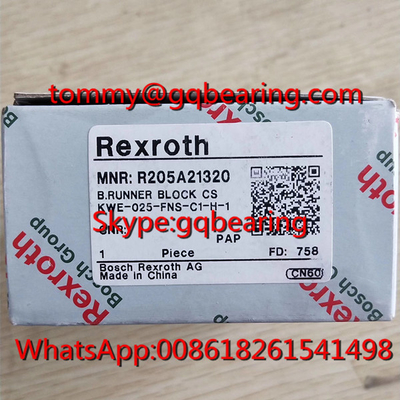 Материал из углеродистой стали Rexroth R205D11220 Блок шаровой рельсы R205D11220 KWE-015-SLS-C1-P-1 Линейный блок